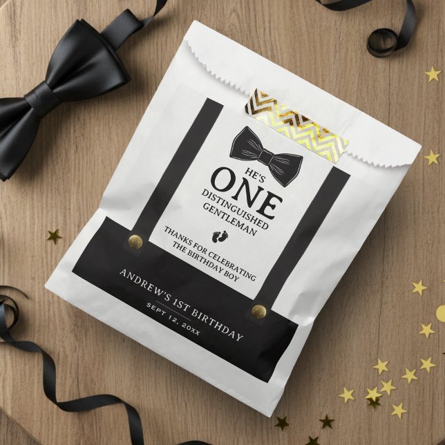 Boy 1st Birthday One Distinguished Gentleman Favour Bags (Creator Uploaded)