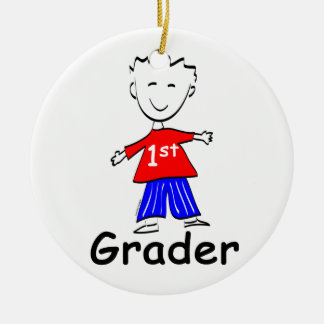 Boy 1st Grade Ceramic Tree Decoration