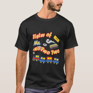 Boy 2 Birthday Train Sister Mr Two Choo Railroad B T-Shirt