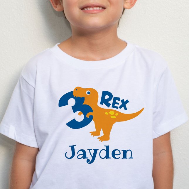 Boy 3rd Birthday 3-Rex Dinosaur T-Shirt (Creator Uploaded)