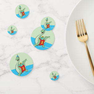 Boy, 3rd Birthday Dinosaur Confetti