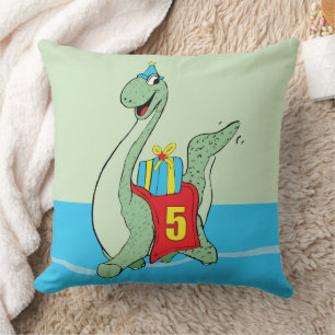 Boy, 5th Birthday Dinosaur Cushion