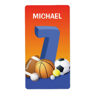Boy 7th Birthday Sports Balls