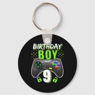 Boy 9 Video Game Controller Gamer 9th Birthday Gif Key Ring