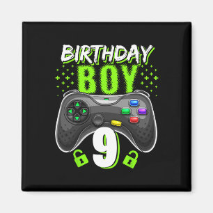 Boy 9 Video Game Controller Gamer 9th Birthday Gif Magnet