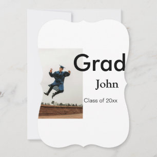 boy add name date year text QR graduation congrats Card