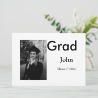 boy add name date year text QR graduation party