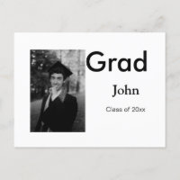 boy add name date year text QR graduation party