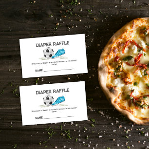 Boy All Star Soccer Diaper Raffle Baby Shower  Enclosure Card