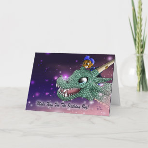 Boy and Dragon Birthday Card