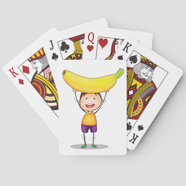 boy and excercise playing cards (Back)