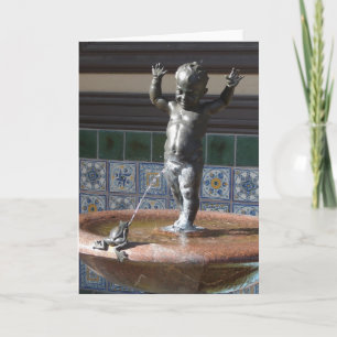 Boy and Frog Fountain Kansas City Card