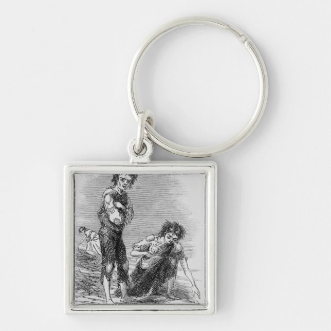 Boy and Girl at Cahera Key Ring (Front)