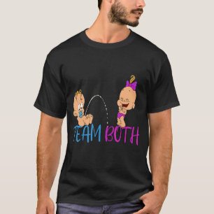 Boy And Girl Gender Reveal Party Team Both Family T-Shirt