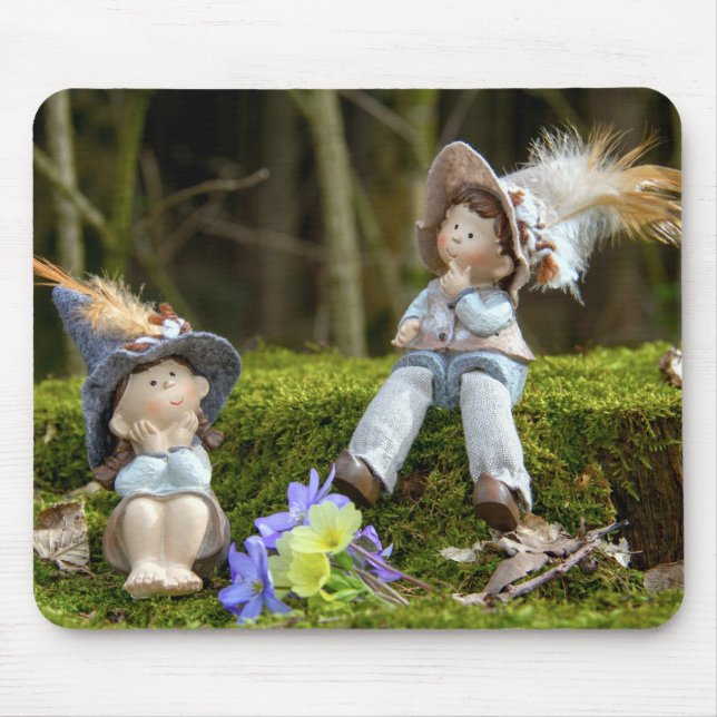 Boy and Girl on Moss Mouse Pad (Front)