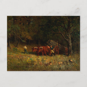 Boy and Man With Oxen - Edward Mitchell Bannister  Postcard