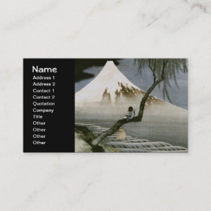 Boy and Mount Fuji Hokusai Japanese Fine Art Business Card