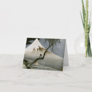 Boy and Mount Fuji Hokusai Japanese Fine Art Card