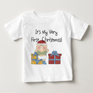 Boy and Presents 1st Christmas Tshirts and Gifts