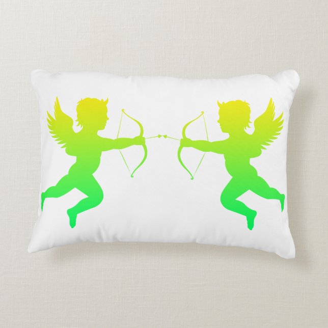 Boy Angels Throw Pillow (Back)