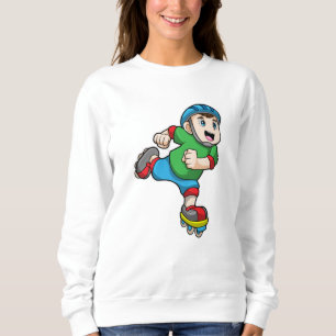 Boy as Skater with Skates & Helmet Sweatshirt