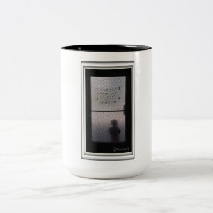 boy-at-door Two-Tone coffee mug