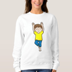 Boy at Yoga Stretching exercises Sweatshirt