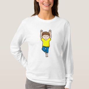 Boy at Yoga Stretching exercises T-Shirt