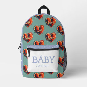 Boy Baby Bear theme Printed Backpack