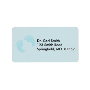 Boy Baby Feet Label