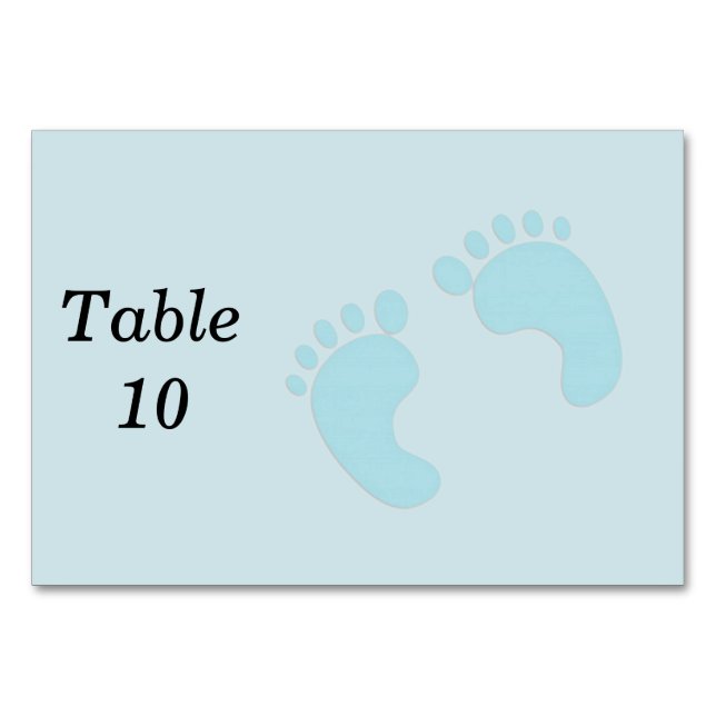 Boy Baby Feet Table Number (Front)