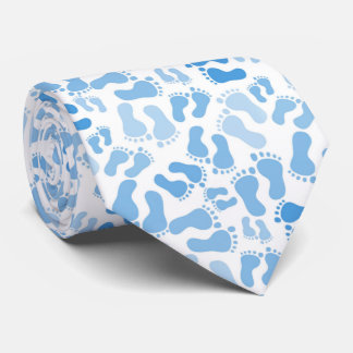 Boy Baby Foot Prints Neck Tie