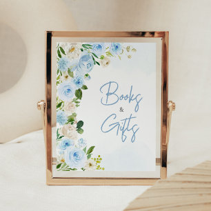 Boy Baby in Bloom Baby Shower Books and Gifts Poster
