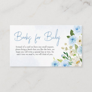 Boy Baby in Bloom Baby Shower Books for Baby Enclosure Card
