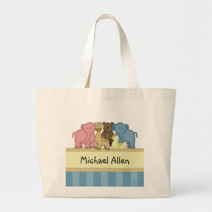 Boy Baby or Toddler Personalised Travel Tote