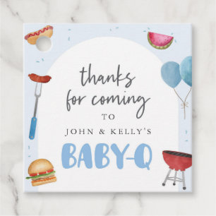 Boy Baby-Q Baby Shower Favour Tags