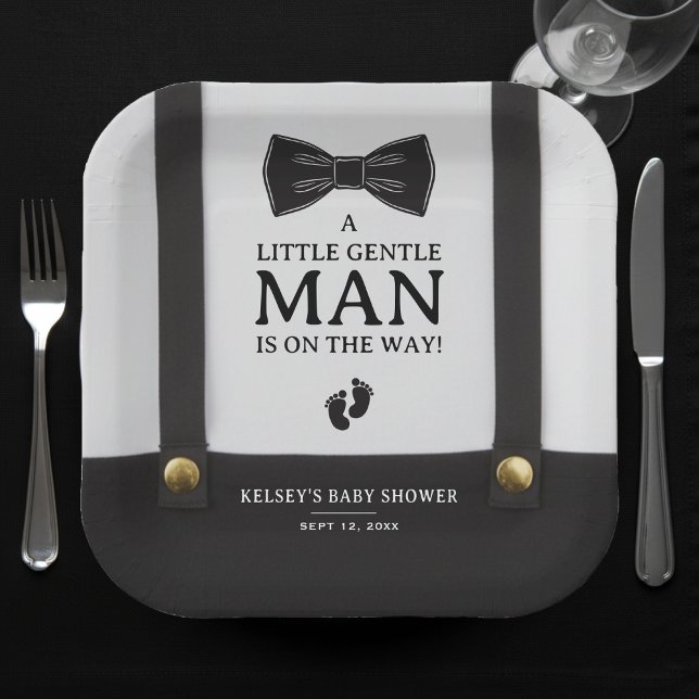 Boy Baby Shower A Little Gentleman Suspenders Paper Plate (Boy Baby Shower A Little Gentleman Suspenders Paper Plates
)