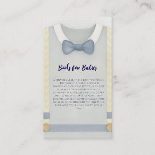 Boy baby shower autum fall burlap bodysuit enclosure card