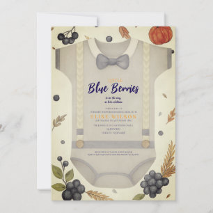 Boy baby shower autum fall burlap bodysuit invita invitation