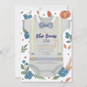 Boy baby shower autum fall burlap bodysuit  invita invitation