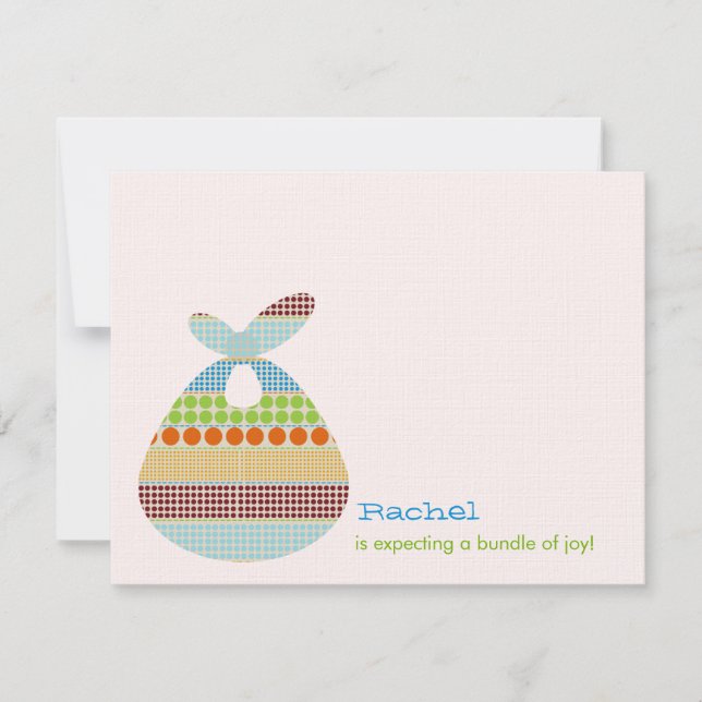 Boy Baby Shower Boho Dots Bundle Invitation (Front)