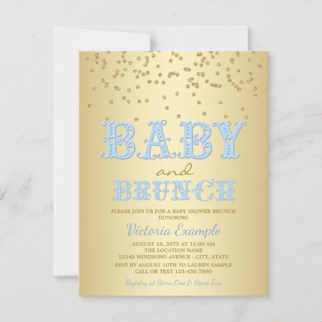 Boy Baby Shower Brunch Baby Shower Invitations (Front)