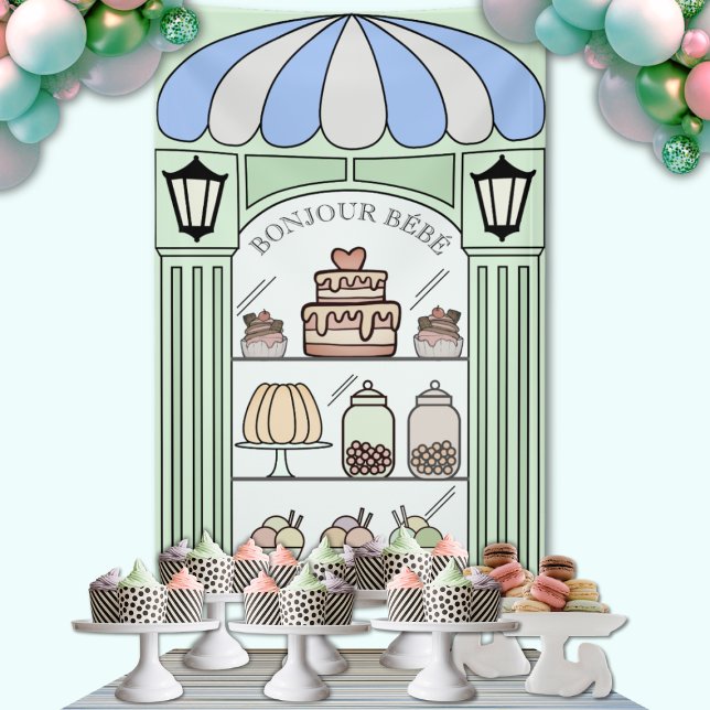 Boy Baby Shower dessert table backdrop Banner (Boy Baby Shower sweet dessert table backdrop)