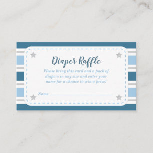 Boy Baby Shower Diaper Raffle Card