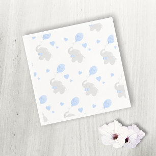Boy Baby Shower Elephant Balloons Paper Napkin