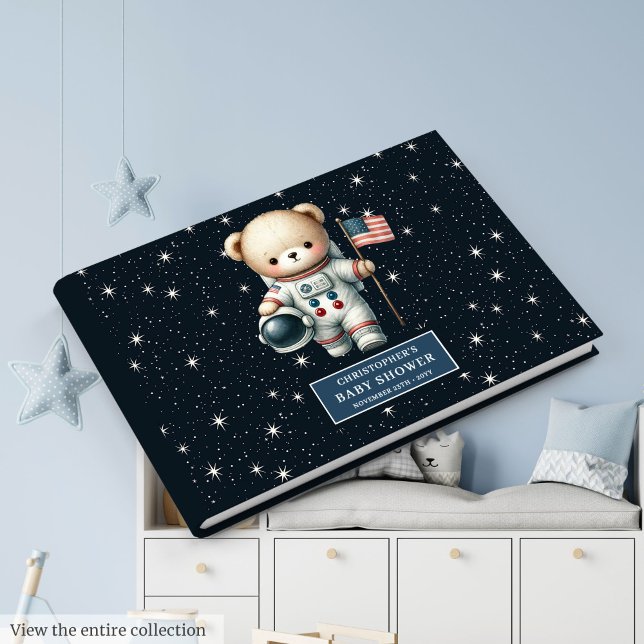 Boy Baby Shower Guest Book Custom Teddy Bear (Boy Baby Shower Guest Book Custom Teddy Bear)