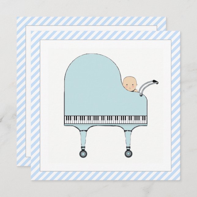Boy Baby Shower Invitation (Front/Back)
