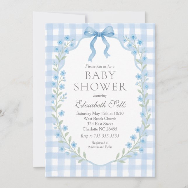 Boy Baby Shower Invitation, Boy baby shower Invitation (Front)