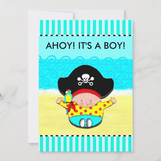 BOY BABY SHOWER INVITATIONS (Front)