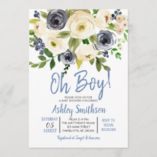 Boy Baby Shower Invitations, oh boy Invitation